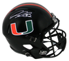 GREG OLSEN SIGNED MIAMI HURRICANES BLACK FULL SIZE SPEED HELMET BECKETT