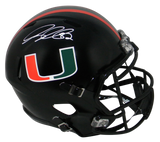 GREG OLSEN SIGNED MIAMI HURRICANES BLACK FULL SIZE SPEED HELMET BECKETT