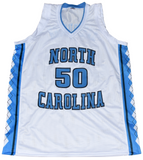 TYLER HANSBROUGH SIGNED NORTH CAROLINA TAR HEELS #50 WHITE JERSEY BECKETT