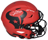 ANDRE JOHNSON SIGNED HOUSTON TEXANS RAVE AUTHENTIC SPEEDFLEX HELMET W/ HOF 2024