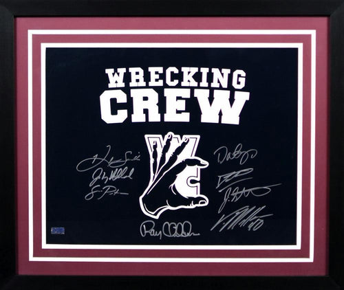 VON MILLER & DAT NGUYEN SIGNED TEXAS A&M AGGIES WRECKING CREW 16x20 FRAMED PHOTO