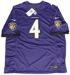 ZAY FLOWERS AUTOGRAPHED BALTIMORE RAVENS #4 PURPLE NIKE JERSEY BECKETT