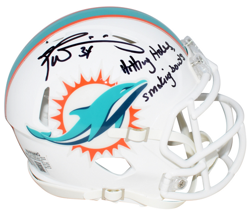 RICKY WILLIAMS SIGNED MIAMI DOLPHINS SPEED MINI HELMET W/ SMOKING BOWLS
