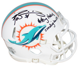 RICKY WILLIAMS SIGNED MIAMI DOLPHINS SPEED MINI HELMET W/ SMOKING BOWLS
