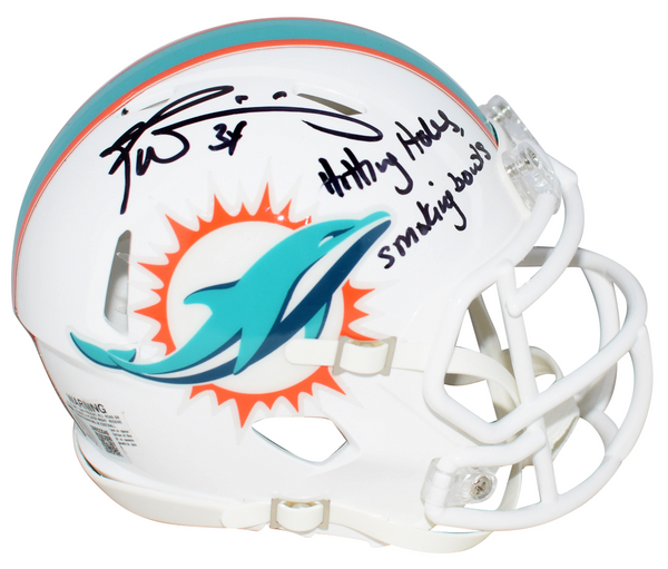 RICKY WILLIAMS SIGNED MIAMI DOLPHINS SPEED MINI HELMET W/ SMOKING BOWLS