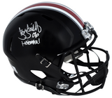 TROY SMITH SIGNED OHIO STATE BUCKEYES BLACK FULL SIZE SPEED HELMET W/ 06 HEISMAN