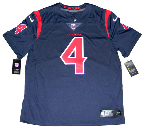 DESHAUN WATSON SIGNED HOUSTON TEXANS #4 COLOR RUSH NIKE LIMITED JERSEY BECKETT