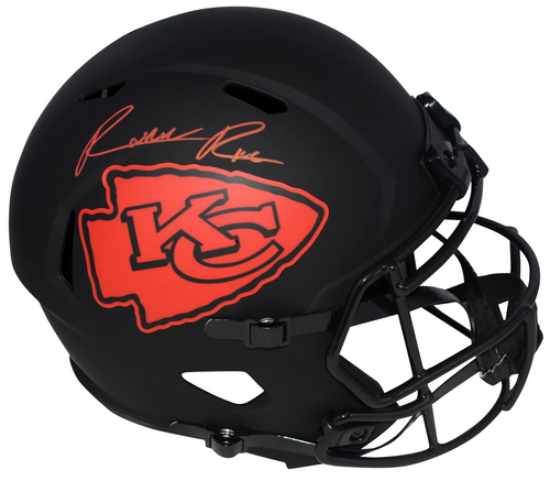 RASHEE RICE SIGNED KANSAS CITY CHIEFS ECLIPSE FULL SIZE SPEED HELMET BECKETT