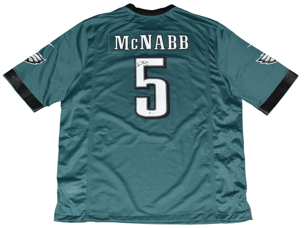 DONOVAN McNABB SIGNED PHILADELPHIA EAGLES #5 GREEN NIKE JERSEY BECKETT
