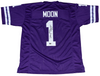 WARREN MOON SIGNED WASHINGTON HUSKIES #1 PURPLE JERSEY W/ 78 ROSE BOWL MVP