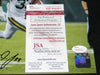 AARON JONES SIGNED AUTOGRAPHED GREEN BAY PACKERS VS BEARS 8x10 PHOTO JSA