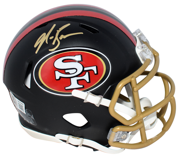 NAVORRO BOWMAN SIGNED SAN FRANCISCO 49ERS RIVALRIES SPEED MINI HELMET BECKETT
