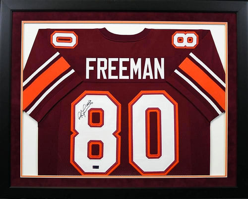 ANTONIO FREEMAN AUTOGRAPHED VIRGINIA TECH HOKIES #80 FRAMED JERSEY COA