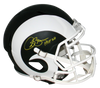 ISAAC BRUCE AUTOGRAPHED ST LOUIS RAMS BLACK SPEED FULL SIZE HELMET W/ HOF 20