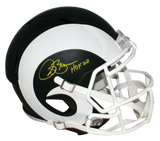 ISAAC BRUCE AUTOGRAPHED ST LOUIS RAMS BLACK SPEED FULL SIZE HELMET W/ HOF 20