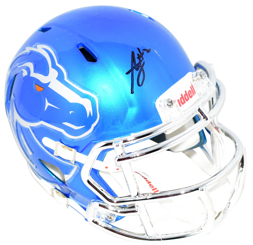 ASHTON JEANTY AUTOGRAPHED BOISE STATE BRONCOS BLUE SPEED MINI HELMET BECKETT