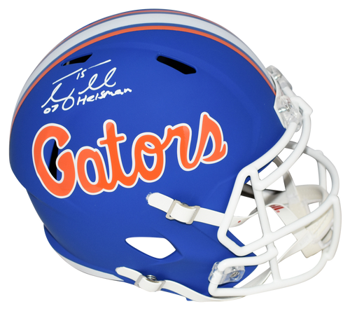 TIM TEBOW AUTOGRAPHED FLORIDA GATORS BLUE FULL SIZE SPEED HELMET W/ 07 HEISMAN