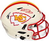 PATRICK MAHOMES SIGNED KANSAS CITY CHIEFS RETRO AUTHENTIC SPEEDFLEX HELMET BAS