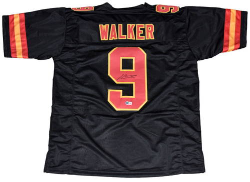 KENNETH WALKER III AUTOGRAPHED KANSAS CITY CHIEFS #9 BLACK JERSEY BECKETT