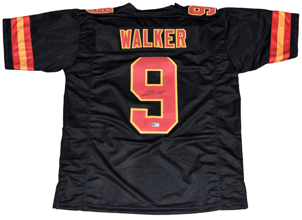 KENNETH WALKER III AUTOGRAPHED KANSAS CITY CHIEFS #9 BLACK JERSEY BECKETT