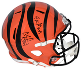 ADAM JONES SIGNED CINCINNATI BENGALS FULL SIZE SPEED HELMET W/ PACMAN