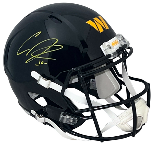 CURTIS SAMUEL SIGNED WASHINGTON COMMANDERS BLACK FULL SIZE SPEED HELMET BECKETT