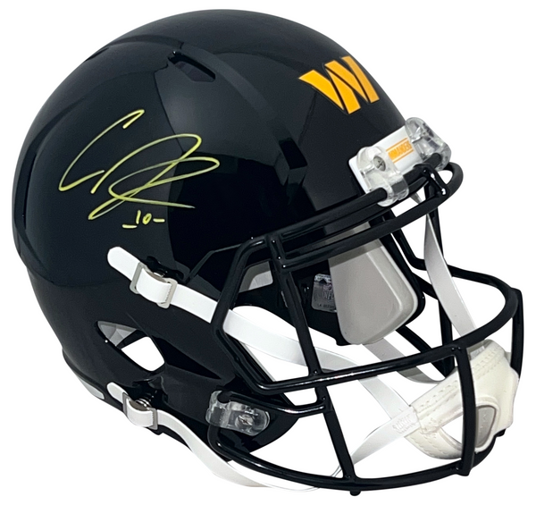 CURTIS SAMUEL SIGNED WASHINGTON COMMANDERS BLACK FULL SIZE SPEED HELMET BECKETT