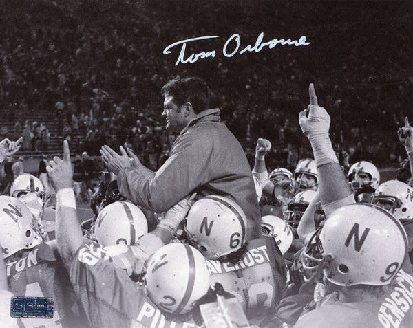 TOM OSBORNE AUTOGRAPHED SIGNED NEBRASKA CORNHUSKERS 8x10 PHOTO COA