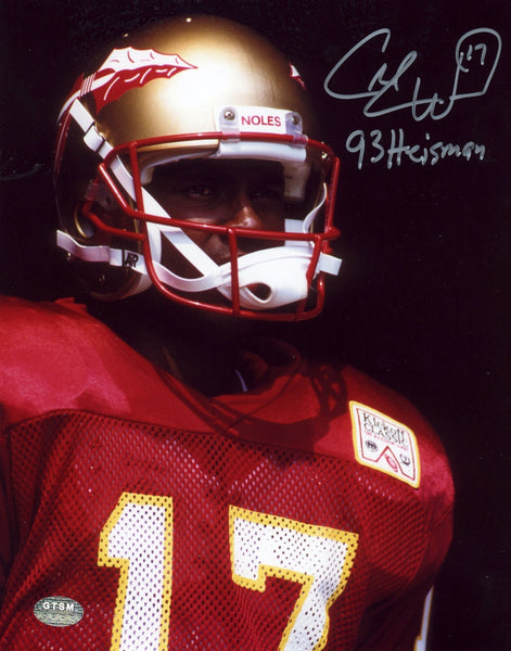 CHARLIE WARD AUTOGRAPHED FLORIDA STATE SEMINOLES 8x10 PHOTO W/ 93 HEISMAN