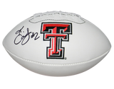 KEKE COUTEE SIGNED AUTOGRAPHED TEXAS TECH RED RAIDERS WHITE LOGO FOOTBALL JSA