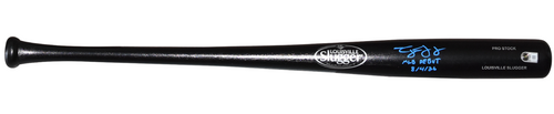 GEORGE LOMBARD JR SIGNED NEW YORK YANKEES LOUISVILLE SLUGGER BAT W/ MLB DEBUT