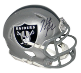 HUNTER RENFROW AUTOGRAPHED SIGNED LAS VEGAS RAIDERS SPEED MINI HELMET JSA