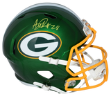 AJ DILLON SIGNED GREEN BAY PACKERS FULL SIZE SPEED FLASH HELMET BECKETT