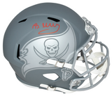 BUCKY IRVING SIGNED TAMPA BAY BUCCANEERS SLATE FULL SIZE SPEED HELMET BECKETT