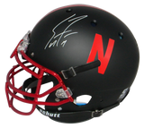 SCOTT FROST SIGNED NEBRASKA CORNHUSKERS FULL SIZE BLACK AUTHENTIC HELMET BECKETT