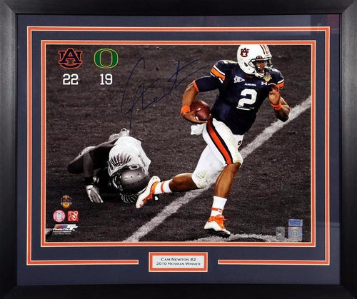 CAM NEWTON AUTOGRAPHED AUBURN TIGERS BCS GAME 16x20 FRAMED PHOTO COA