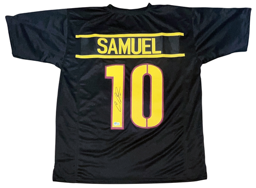 CURTIS SAMUEL SIGNED WASHINGTON COMMANDERS #10 BLACK JERSEY BECKETT