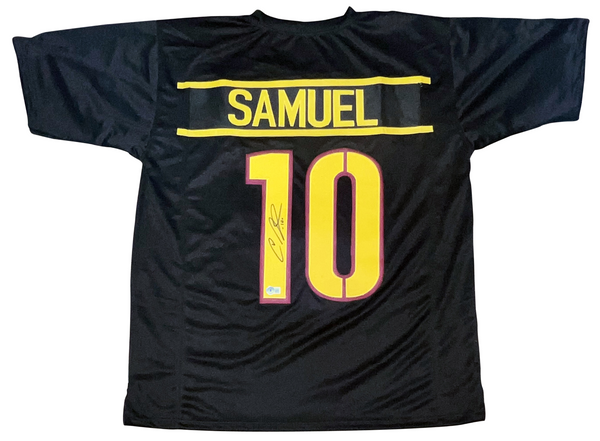 CURTIS SAMUEL SIGNED WASHINGTON COMMANDERS #10 BLACK JERSEY BECKETT