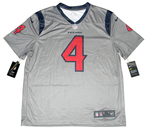 DESHAUN WATSON SIGNED HOUSTON TEXANS #4 NIKE INVERTED COLORS JERSEY BECKETT