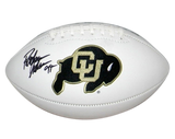 RASHAAN SALAAM AUTOGRAPHED SIGNED COLORADO BUFFALOES WHITE LOGO FOOTBALL JSA