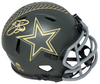 EMMITT SMITH SIGNED DALLAS COWBOYS SALUTE TO SERVICE 4 SPEED MINI HELMET BECKETT