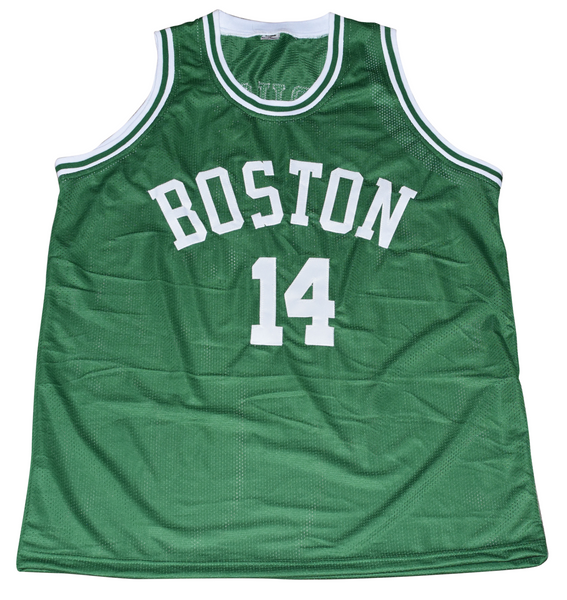 BOB COUSY SIGNED BOSTON CELETICS #14 GREEN BASKETBALL JERSEY BECKETT