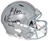 JACK SAWYER SIGNED OHIO STATE BUCKEYES FULL SIZE HELMET W/ OHIO AGAINST WORLD