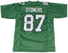 ELI STOWERS AUTOGRAPHED PHILADELPHIA EAGLES #87 KELLY GREEN JERSEY BECKETT