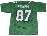 ELI STOWERS AUTOGRAPHED PHILADELPHIA EAGLES #87 KELLY GREEN JERSEY BECKETT