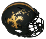 ALVIN KAMARA SIGNED NEW ORLEANS SAINTS ECLIPSE FULL SIZE SPEED HELMET BECKETT