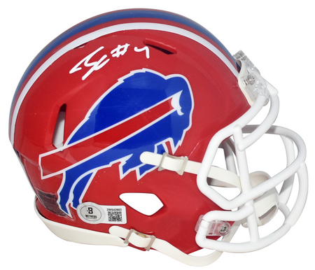 ROQUAN SMITH SIGNED BALTIMORE RAVENS 2026 BLACK SPEED MINI HELMET BECKETT