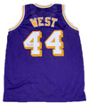 LOS ANGELES LAKERS JERRY WEST AUTOGRAPHED SIGNED 44 PURPLE BASKETBALL JERSEY JSA