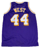 LOS ANGELES LAKERS JERRY WEST AUTOGRAPHED SIGNED 44 PURPLE BASKETBALL JERSEY JSA