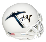 AARON JONES SIGNED AUTOGRAPHED UTEP MINERS WHITE MINI HELMET JSA